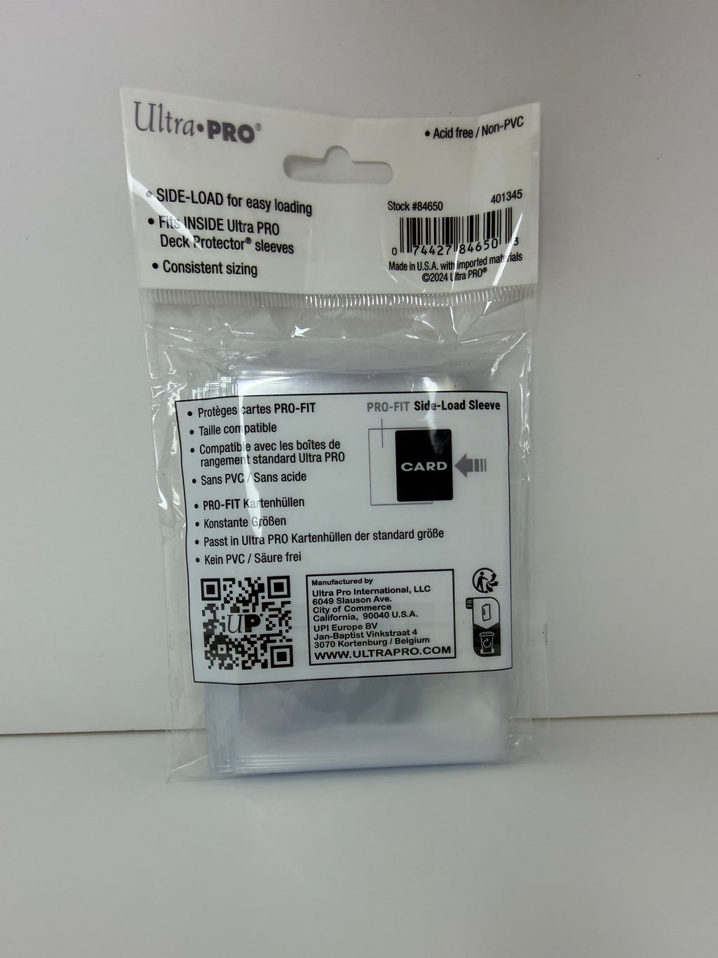 Fundas Small Side Load Transparentes Ultra Pro (100 uds)
